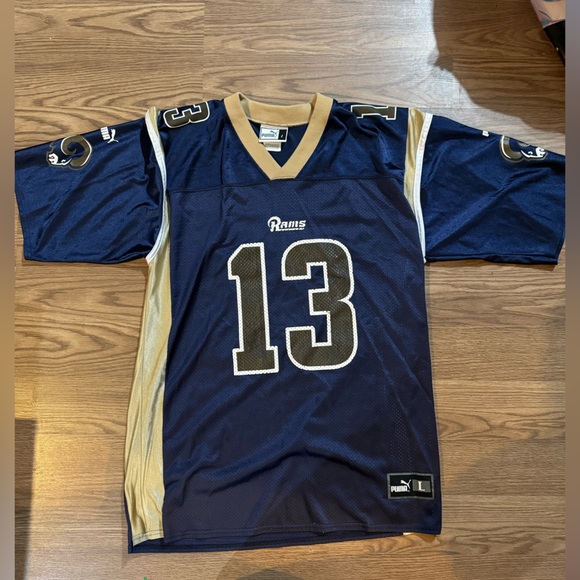 NFL Rams Warner Jersey - Navy and Gold - Picture 2 of 9